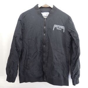 Dutch Bros Jacket Mens Small Black Bomber Coffee Logo Full Zip Quilted READ